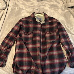 Pendleton Red and Black Plaid Shirt